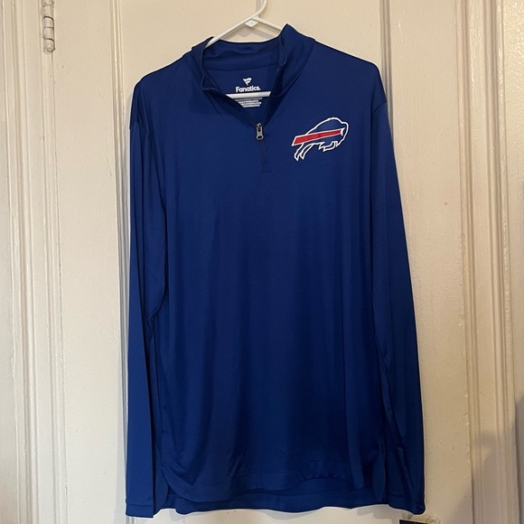 Men's Buffalo Bills Fanatics Royal 
Quarter-Zip Top Size Large - Picture 1 of 6